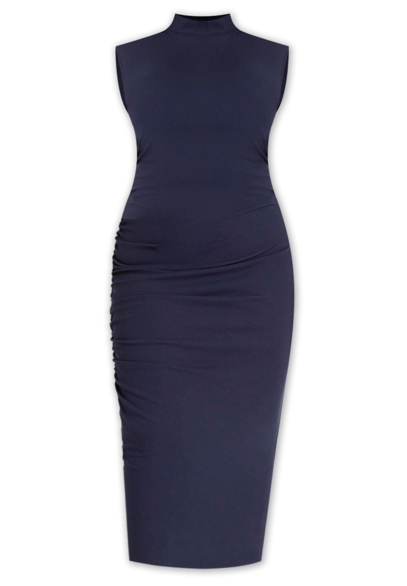 Follow the Curve Black Ruched Off-the-Shoulder Bodycon Dress